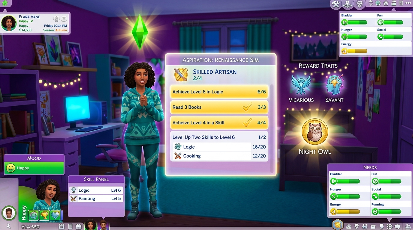 Alle Aspirations-Cheats in Die Sims 4