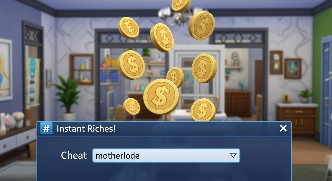The Sims 4 Motherlode-Cheat: 50.000 Simoleons sofort