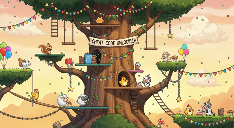 Alles freischalten in Ultimate Chicken Horse – der geheime Cheat-Code